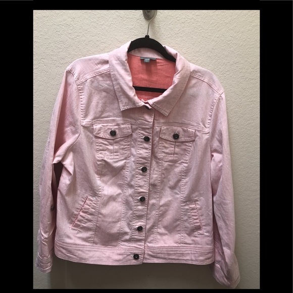 Roz & Ali Jackets & Blazers - Pink Jean Jacket Size 18/20
